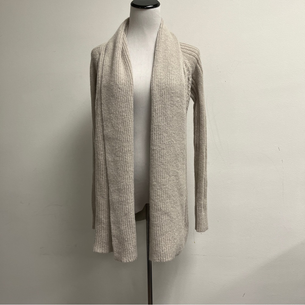 All Saints Mohair drape shawl cable cardigan sweater galaxy flex 0 XS S
